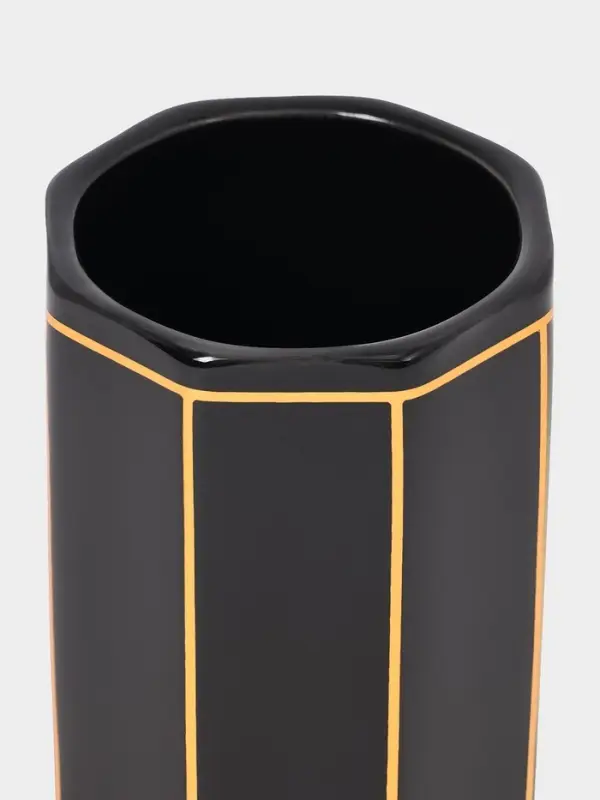 Набор для ванной "Равновесие", 2 предмета (дозатор для мыла, стакан), цвет черный