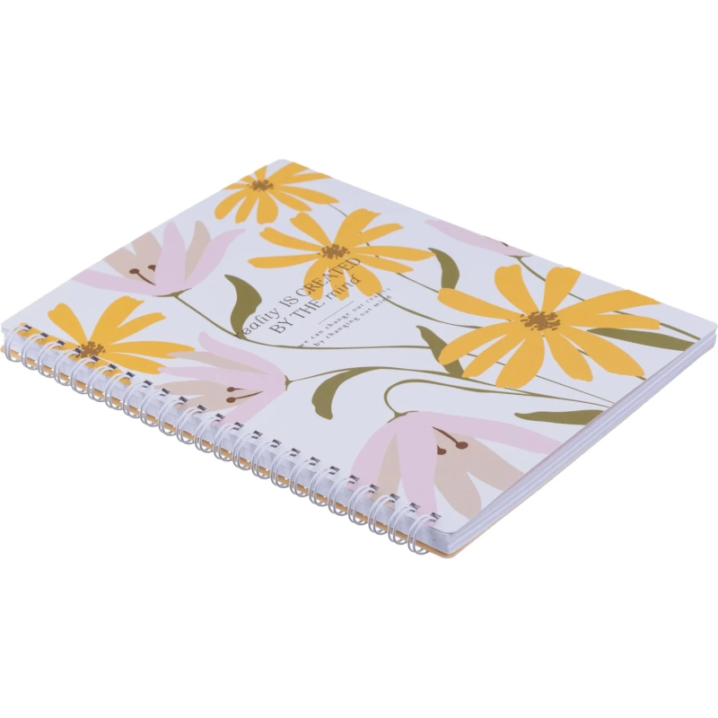 Тетрадь общая, BS, А5, 80л., клетка, спираль. April, цветы N4188