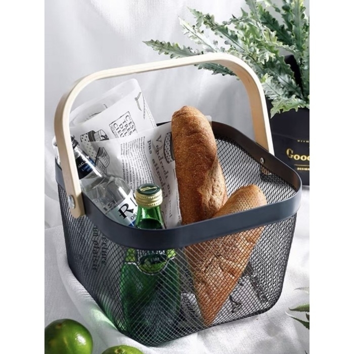 Корзинка универсальная LaDо́m, 26,5×25,5×18 см, цвет чёрный Корзинка универсальная LaDо́m, 26,5×25,5×18 см, цвет чёрный