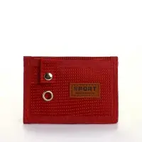 Кошелёк на липучке, красный