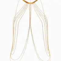 Бодичейн на тело, цепочки, 55 см, цвет золото
