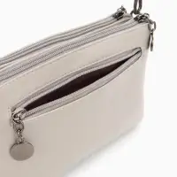 Сумка женская кросс-боди на молнии, 20.5&times;2&times;13 см, серая