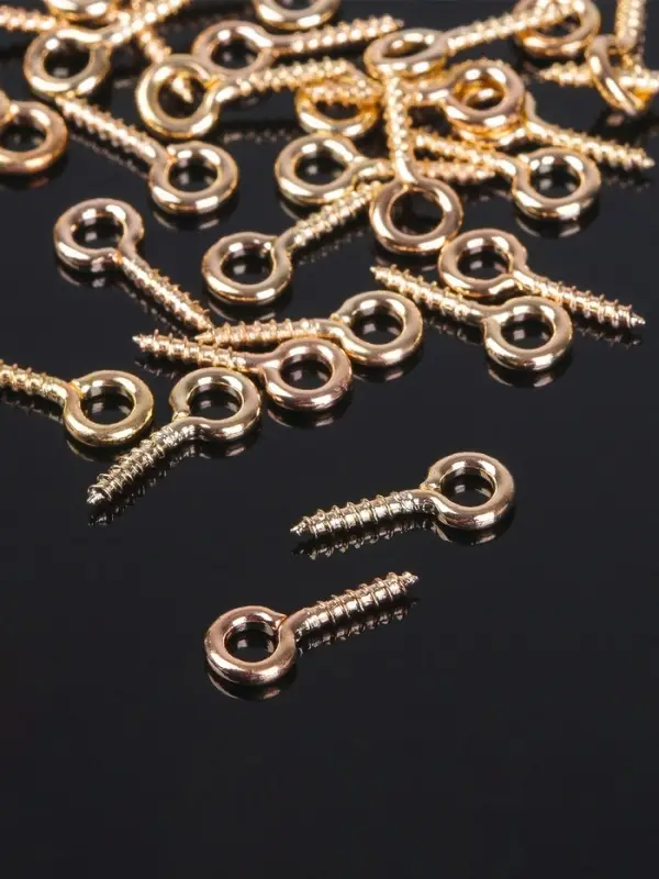 Штифт винтовой для кулона СМ-934, набор 50 шт. 1.2&times;0.5&times;0.1 см, цвет золото