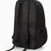 Рюкзак школьный, однотонный, USB, 1 отделение, 3 кармана, 30&times;15&times;45 см, чёрный