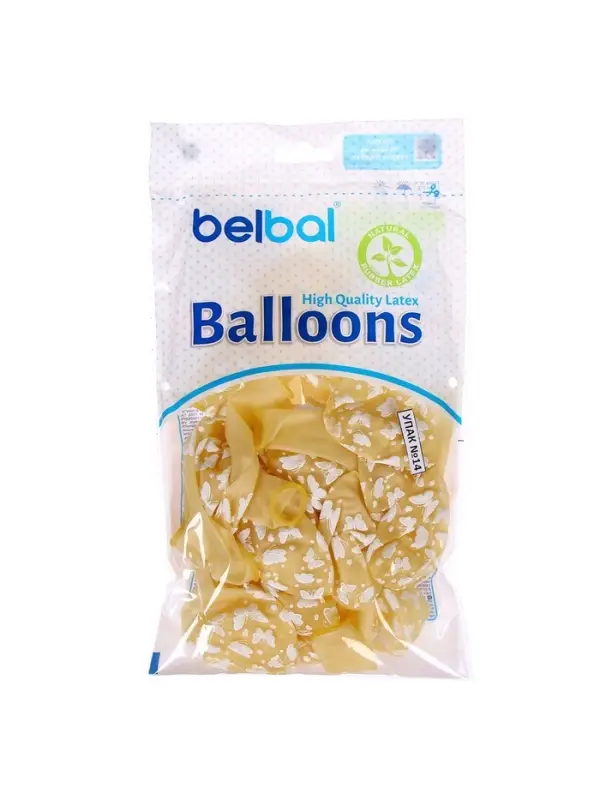 Воздушные шары латексные 14" &laquo;Бабочки&raquo;, 25 шт.