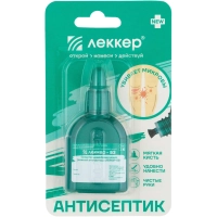 Зеленка спиртовой раствор брил.зеленый 5%&nbsp; Леккер кисточка 20мл 40шт/уп