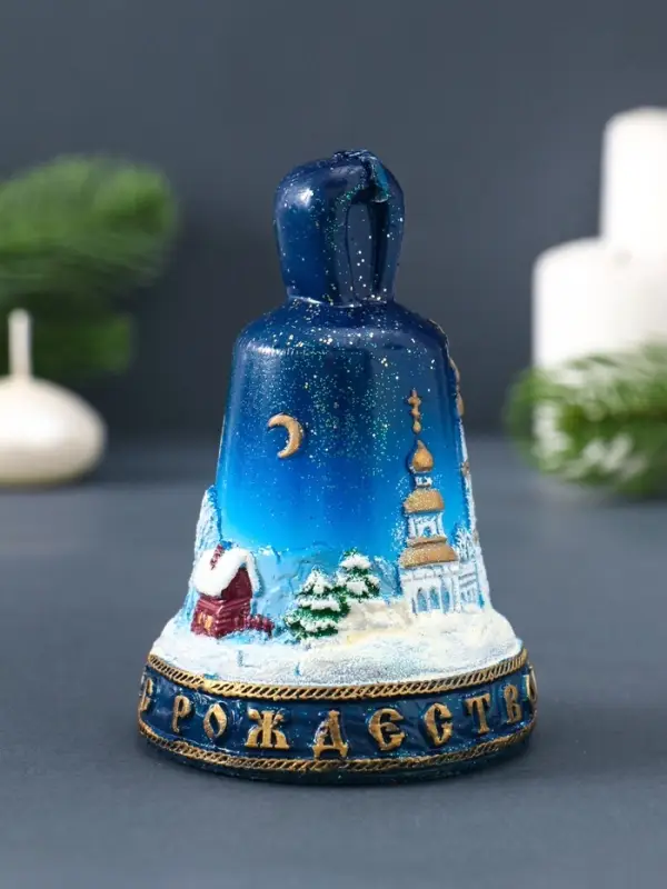 Свеча декоративная &laquo;Колокольчик Рождественский&raquo;, 6.5&times;6.5&times;10 см