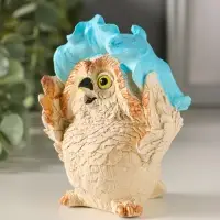 Статуэтка "Сова в панаме" 10х8 см,  цветная