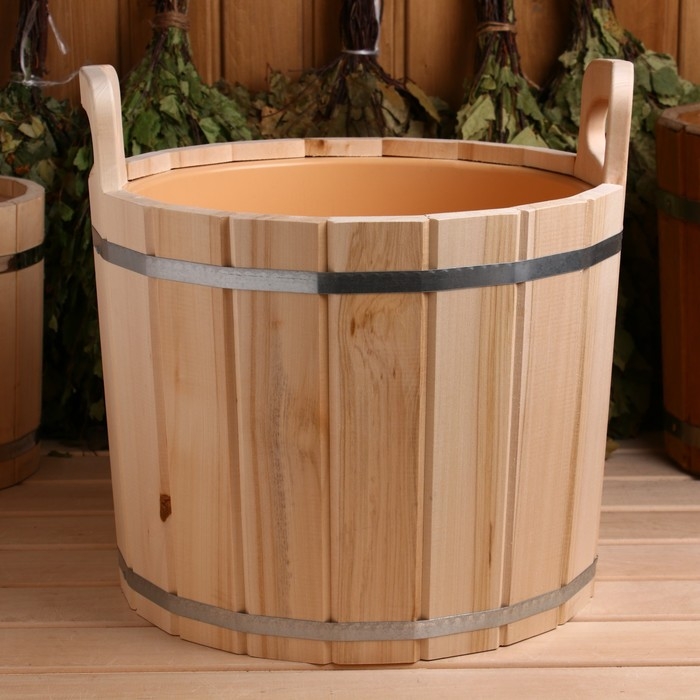 Запарник из липы, 20л, пластиковая вставка,   Запарник из липы, 20л, пластиковая вставка,  "Добропаровъ"