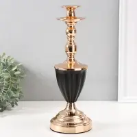 Металлический подсвечник на 1 свечу &laquo;Довиль&raquo;, d=2.5 см, 11.5&times;11.5&times;32 см