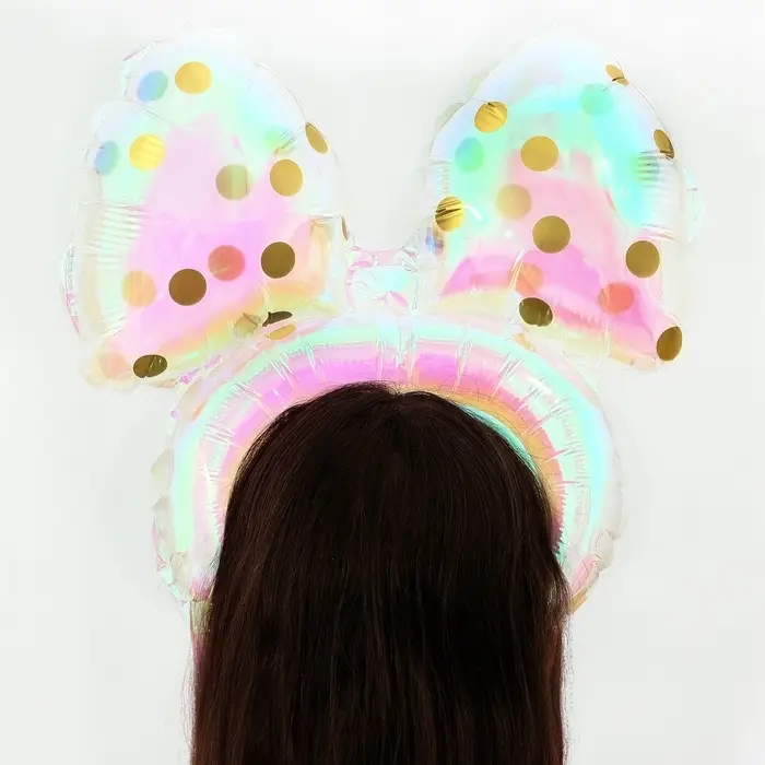 Воздушный шар фольгированный 15" &laquo;Ободок с бантиком&raquo;, перламутровый