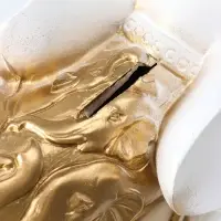 Копилка для денег &laquo;Слон сафари&raquo;, белый с золотом, 30&times;35&times;17 см