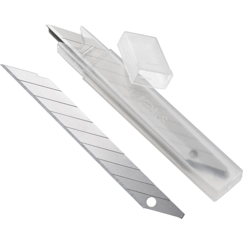 Лезвие для ножей запасное Topfort 9мм сегм.,сталь,30град,10шт/уп