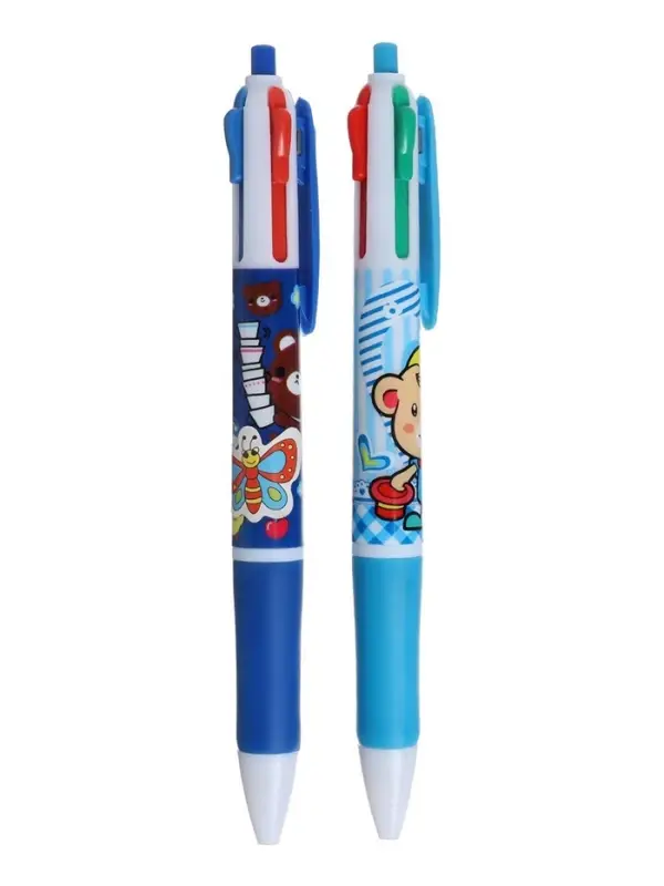 Ручка шариковая многоцветная Calligrata, автоматическая, 4 цвета, с рисунком, МИКС Ручка шариковая многоцветная Calligrata, автоматическая, 4 цвета, с рисунком, МИКС