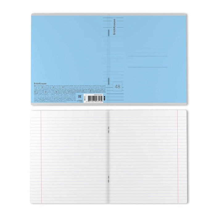 Тетрадь 48 листов в линейку, ErichKrause "Классика Visio", обложка мелованный картон, блок офсет 100% белизна, МИКС