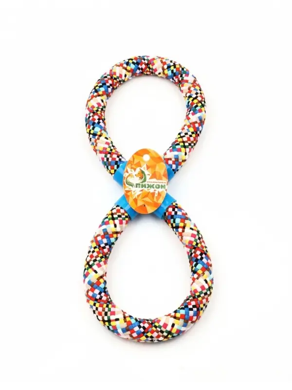 Игрушка для собак канатная &laquo;Восьмёрка&raquo;, тренировочная, до 38 см, до 260 г