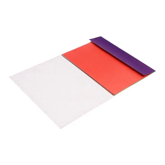 Бумага цветная А5, 10 листов, 10 цветов "Зверята", офсет, в папке