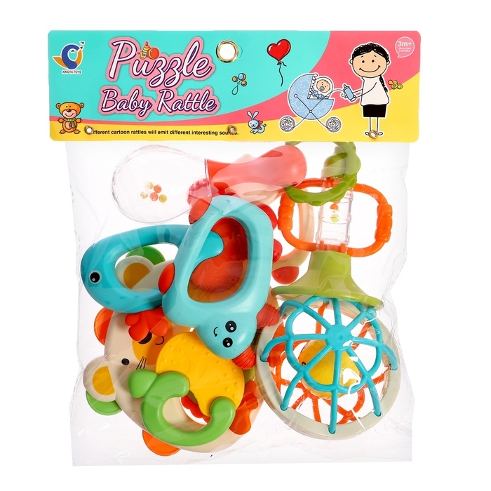 Набор погремушек с прорезывателями для зубов, 10 предметов