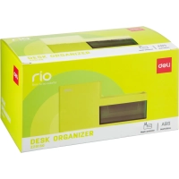 Подставка-органайзер Deli Rio EZ25150, 1 выдвижной лоток, 3 отд, зеленый