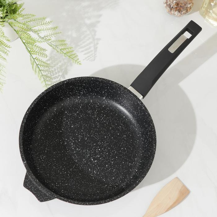 Сковорода «Гранит Black» Induction Pro, d=24 см, пластиковая ручка, антипригарное покрытие, цвет чёрный Сковорода «Гранит Black» Induction Pro, d=24 см, пластиковая ручка, антипригарное покрытие, цвет чёрный