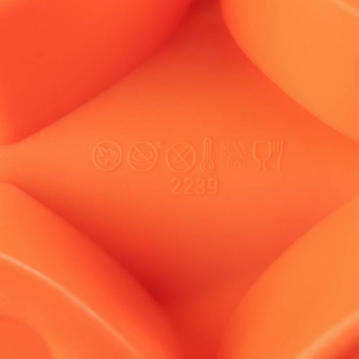 Форма для выпечки Доляна «Сердцебиение», силикон, 30×17,5 см, 8 ячеек (7×6,5 см), цвет МИКС