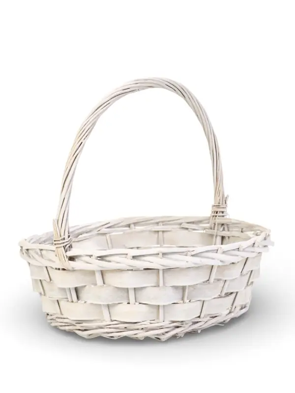 Набор корзин 2 шт  41х36х12, 36х33х112 см ручка h=20 см белый