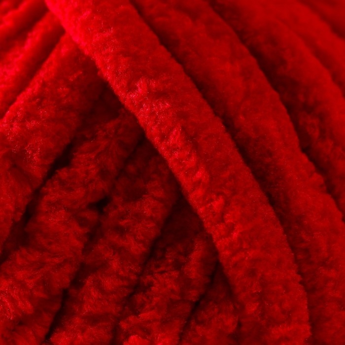 Плюшевая пряжа для вязания спицами, крючком ALIZE, Velluto, 100% микрополиэстер, 68 м/100 г, (56 красный)