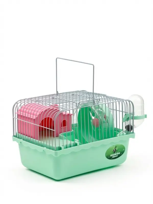 Клетка для грызунов &laquo;Пижон&raquo;, 23&times;17&times;15 см, с наполнением, зеленая