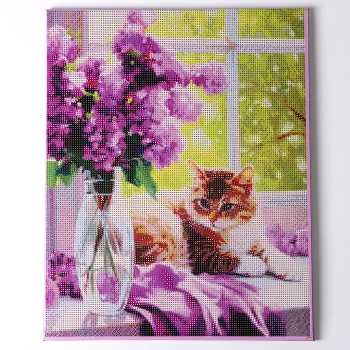 Алмазная вышивка полное заполнение "Рыжий кот", на раме, 40*50 см