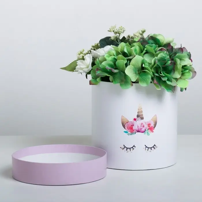 Коробка подарочная круглая, упаковка, «Нежная», 15 х 15 х 15 см