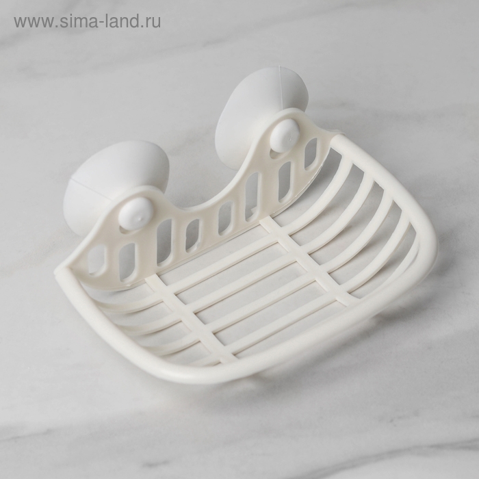 Мыльница на присосках, 16×10×6 см, цвет МИКС Мыльница на присосках, 16×10×6 см, цвет МИКС