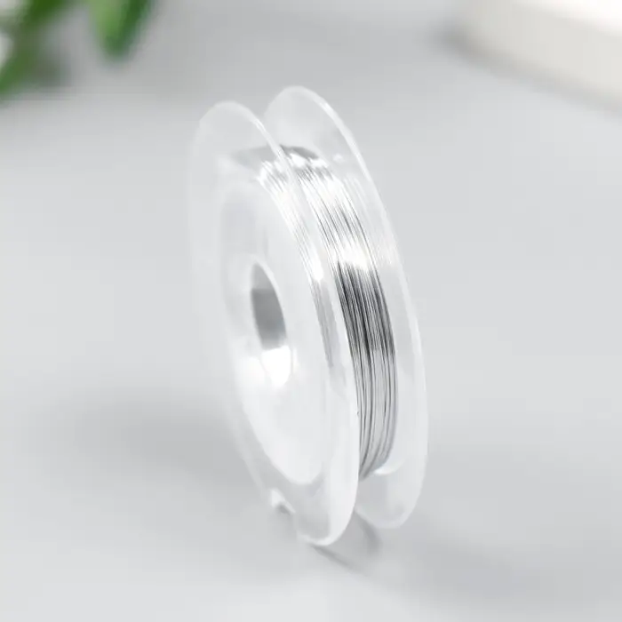 Проволока для бисера 0,3 мм, 10 м, серебро Проволока для бисера 0,3 мм, 10 м, серебро