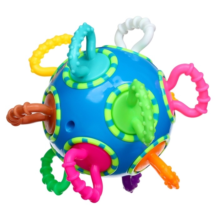 Погремушка Крошка Я «Шар трещотка», синий Погремушка Крошка Я «Шар трещотка», синий