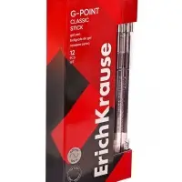 Ручка гелевая ErichKrause. G-Point, чёрный стержень, узел 0.38 мм