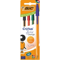 Набор шариковых ручек неавт. BIC ORANGE набор 4цв асс 8308541/516337Франция