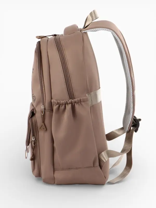 Рюкзак школьный &laquo;Котик&raquo;, 3 кармана, 2 отделения, 29&times;14&times;44 см, бежевый