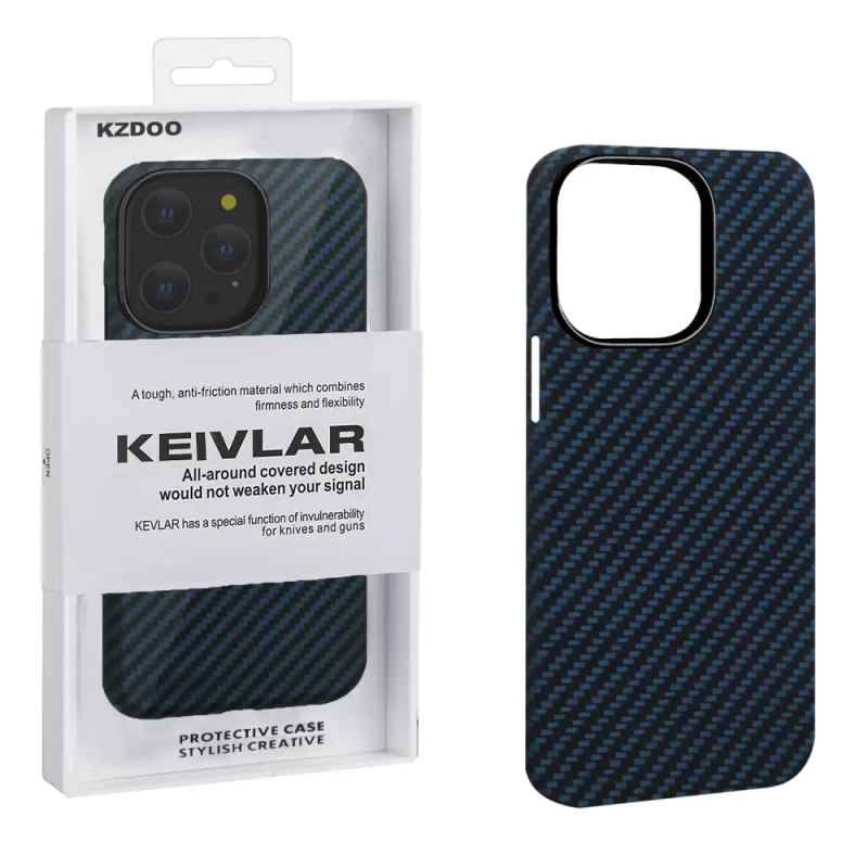 Чехол iPh 15 Pro Kevlar Blue K-DOO Чехол iPh 15 Pro Kevlar Blue K-DOO