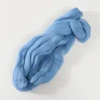 Шерсть для валяния 100% полутонкая шерсть 50 гр (015 голубой)