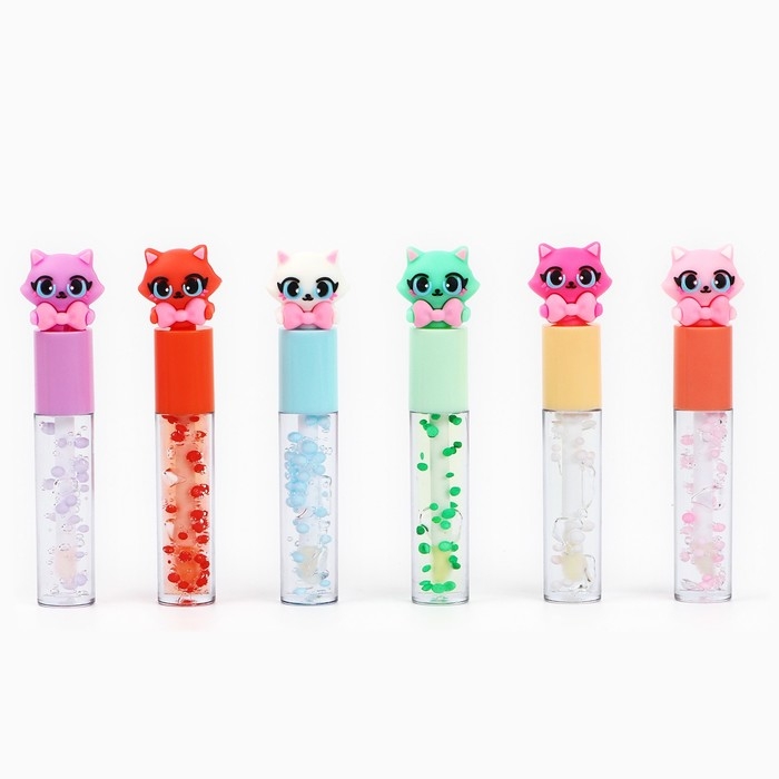 Детский блеск для губ «Кошечка», 8 мл, МИКС