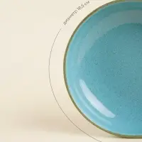 Тарелки глубокие SL Home &laquo;Аззура&raquo;, 750 мл, набор 2 шт., фарфор, бирюзовые