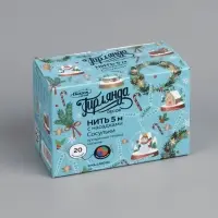 Гирлянда &laquo;Нить&raquo; 5 м с насадками &laquo;Сосульки тающие&raquo;, IP20, прозрачная нить, 20 LED, свечение мульти (RG/RB), мигание, 220 В