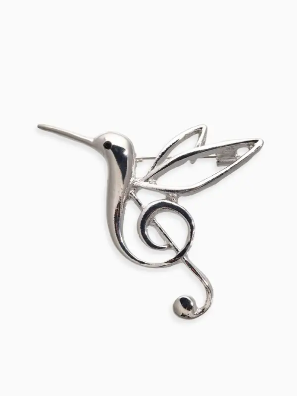 Брошь «Калибри. Скрипичный ключ», цвет серебро Брошь «Калибри. Скрипичный ключ», цвет серебро