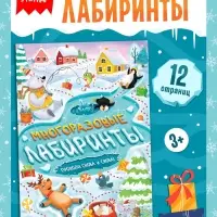 Книга &laquo;Многоразовые лабиринты. Проходи снова и снова!&raquo;, с маркером, 12 стр.