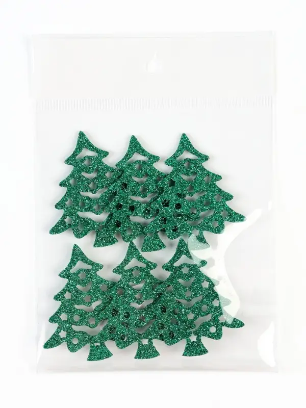 Декор Декор "Зеленые елочки", набор 6 шт.
