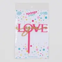 Топпер для торта «Люблю тебя», фуксия