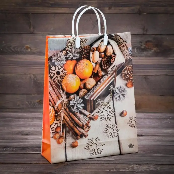 Пакет «Мандариновое настроение», мягкий пластик, 40×30 см, 140 мкм Пакет «Мандариновое настроение», мягкий пластик, 40×30 см, 140 мкм