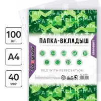 Файл-вкладыш А4, 40 мкм, Calligrata, матовый, вертикальный, 100 штук