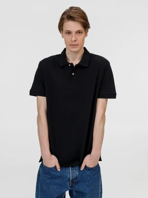 Рубашка поло унисекс Pacific, черная, размер S