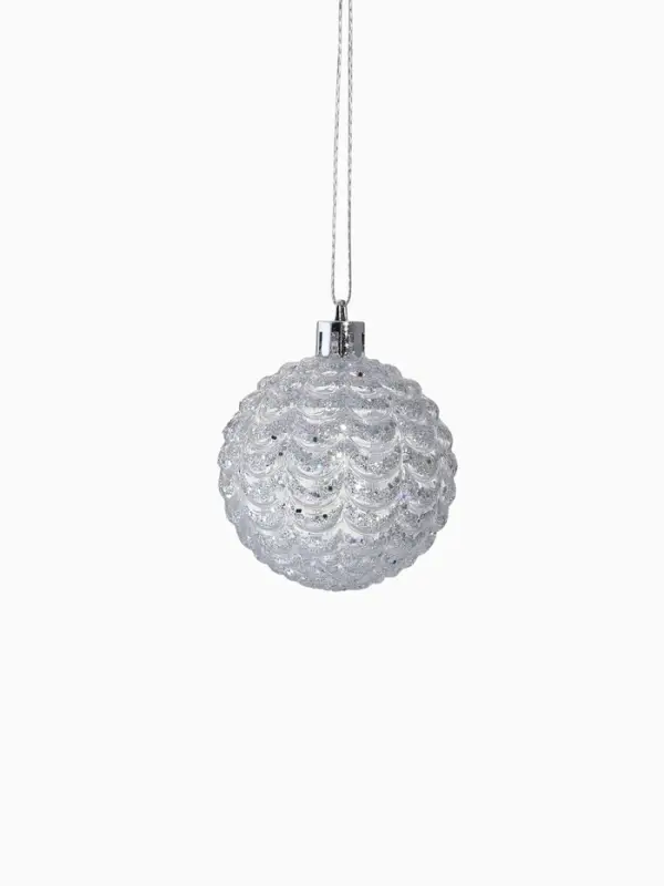 Ёлочные игрушки &laquo;Гелио&raquo;, шары новогодние, d=6 см, набор 6 шт., прозрачно-серебристый