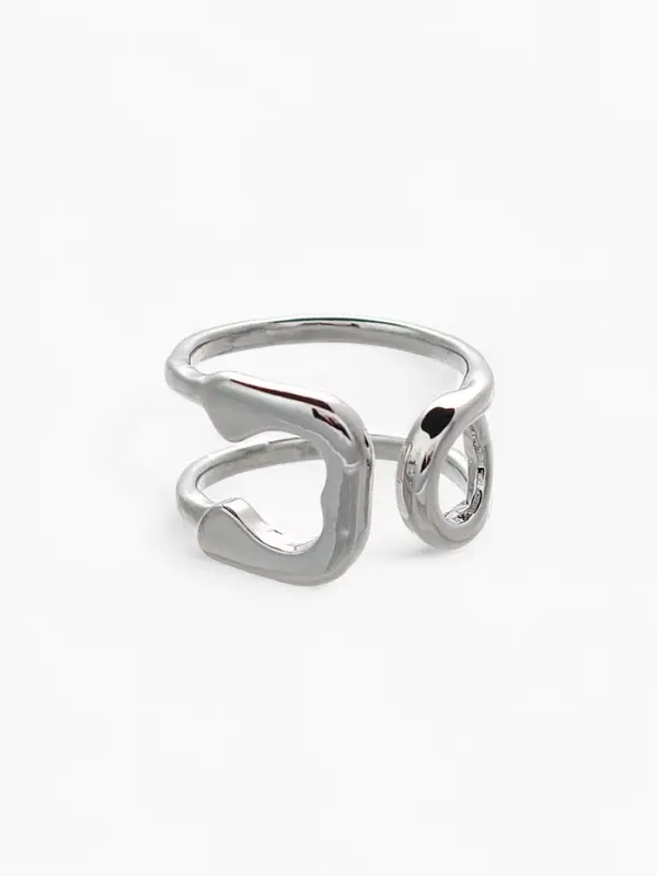 Серьга "Кафф" булавка, цвет серебро